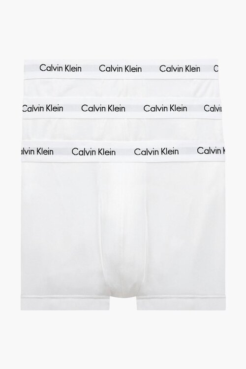 Calvin Klein White Cott.Str. Low Rise Trunk 3pk
