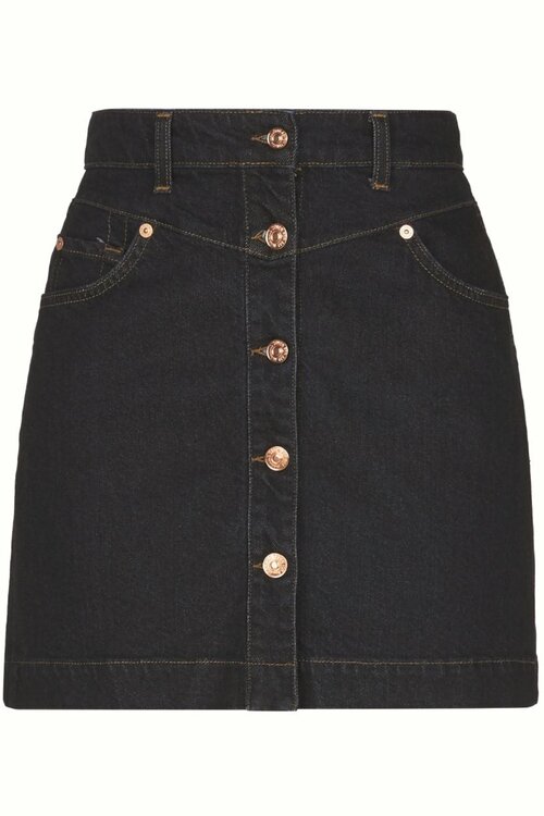 7 For All Mankind Denim Dark Blue Mini Skirt