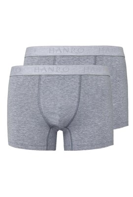 Hanro Light Grey Melee Cotton Essentials 2-pack