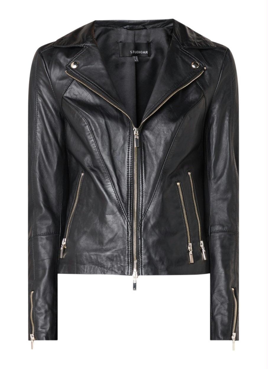 Studio AR by Arma Cherry Leather Jacket 