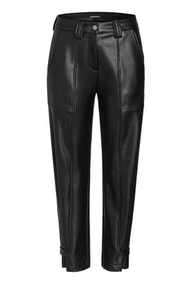 Cambio Black Malin Faux Leather Trousers