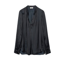 Zadig & Voltaire Zadig & Voltaire Black Blouse Tink Satin Tunic