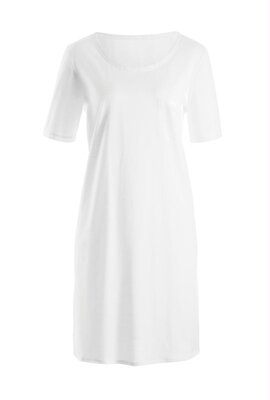 Hanro White Cotton De Luxe Nachthemd