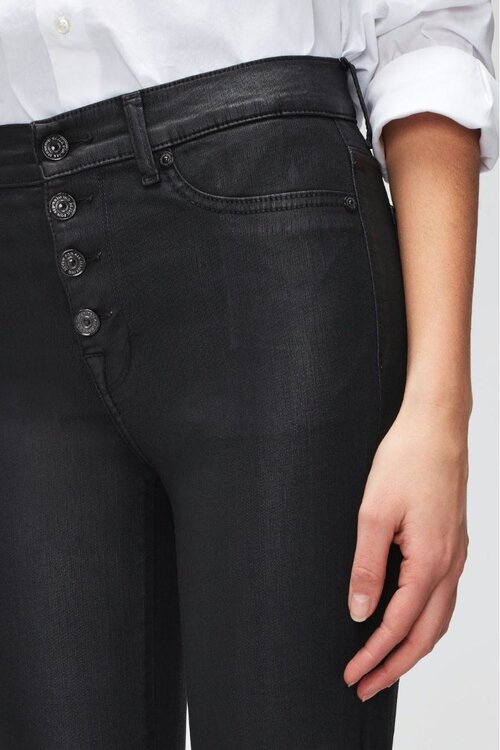 7 For All Mankind Black Straigt Cropped