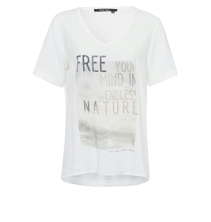 Marc Aurel Marc Aurel White T-shirt 7204-7000-73386