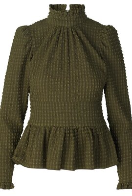 Notes du Nord Dark Olive Brandie Blouse