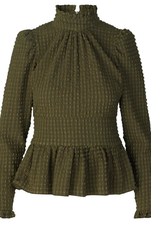 Notes du Nord Dark Olive Brandie Blouse