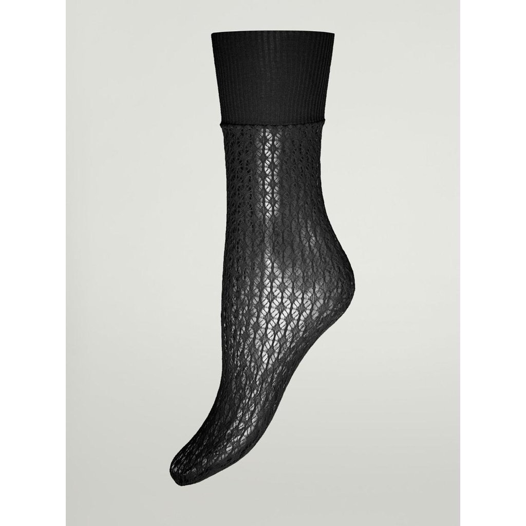 Wolford Black Annelle Socks 41580