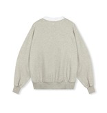 10Days Light Grey polo sweater amsterdam 20-812-2201