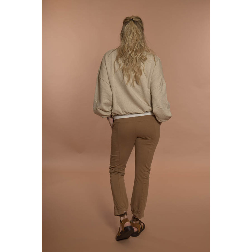 10Days Dark Camel straight jogger fade out 20-049-2201