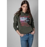 Zadig & Voltaire Kaki Hoodie Spencer Photoprint Show Tag