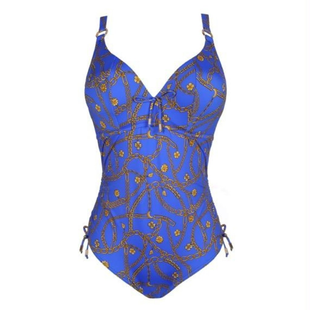 Prima Donna Blue Olbia Deep Plunge Swimsuit 4009139