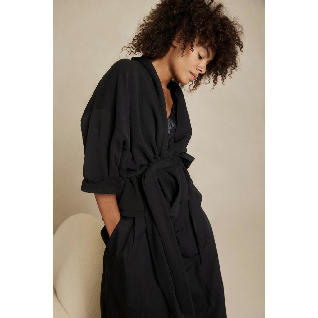 10Days Black kimono fleece 20-505-2202