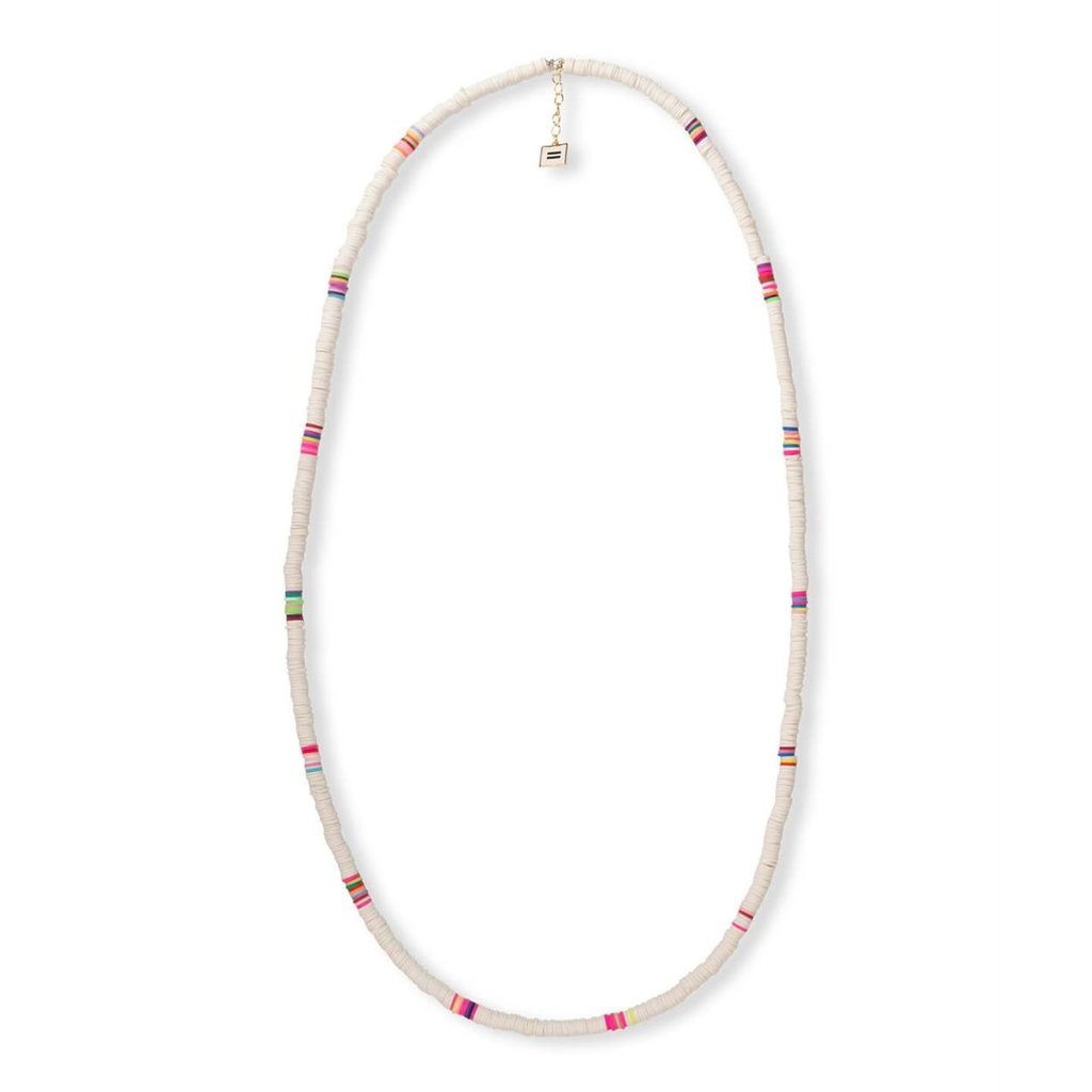 10Days White beaded necklace long 20-982-2202