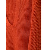 Essentiel Antwerp Fire orange Knitted Poncho Bellaggio