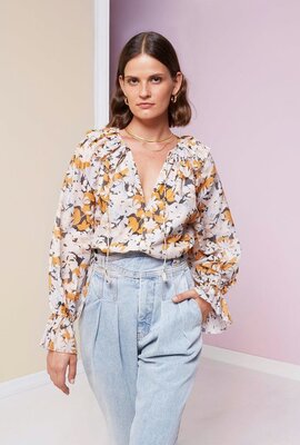 Magali Pascal Vintage Bloom Dark Blouse