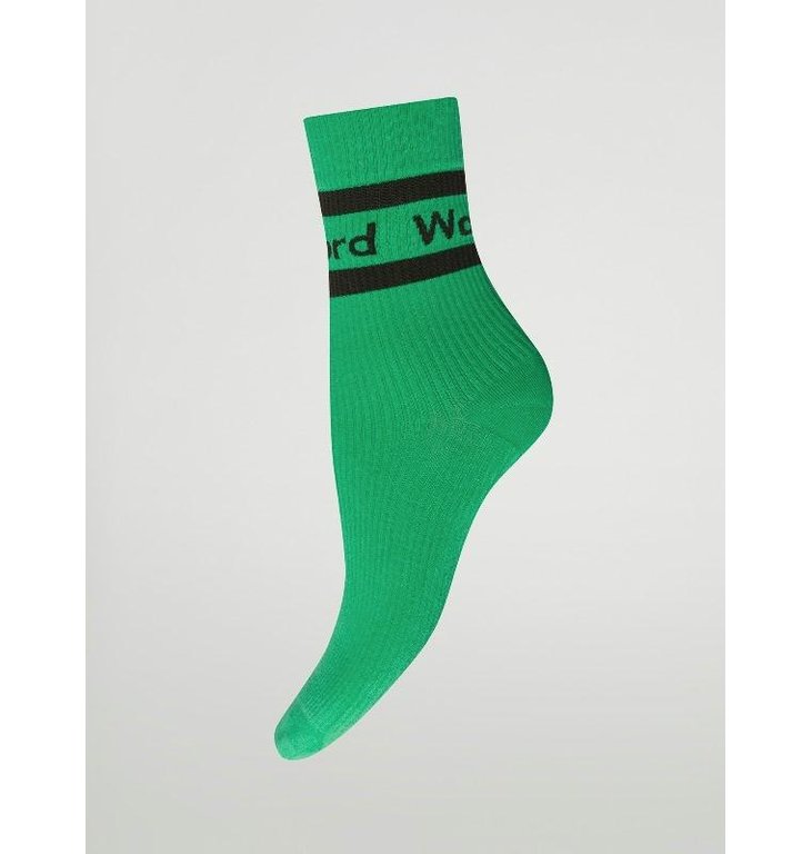 Wolford Green Logo Rib Socks