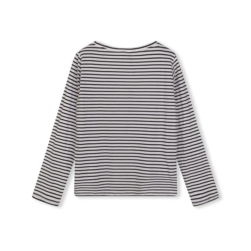 10Days white/black longsleeve tee stripe 20-785-2204