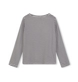 10Days white/black longsleeve tee stripe 20-785-2204
