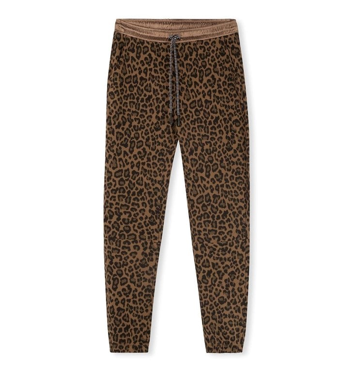 10Days 10Days cedar brown cropped jogger leopard 20-002-2204