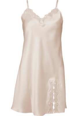 Lady Avenue Rose powder Pure Silk Slipdress