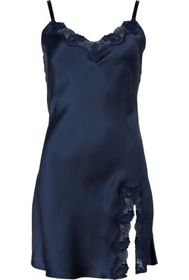 Lady Avenue Indigo Pure Silk Slipdress