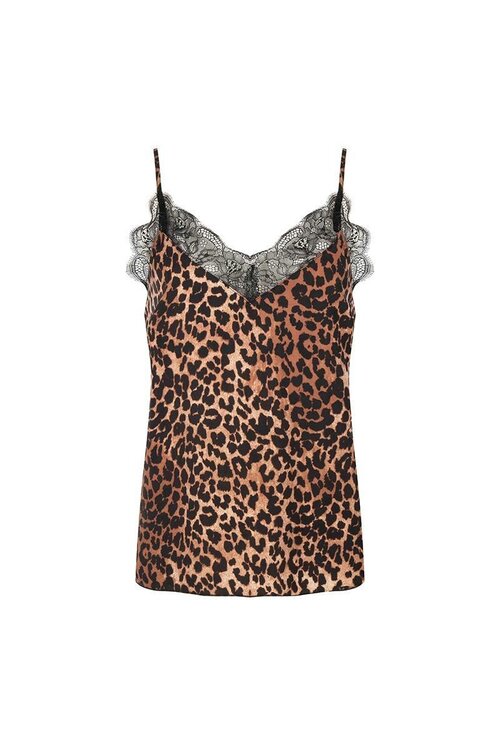 Love Stories Leopard Camelia Top