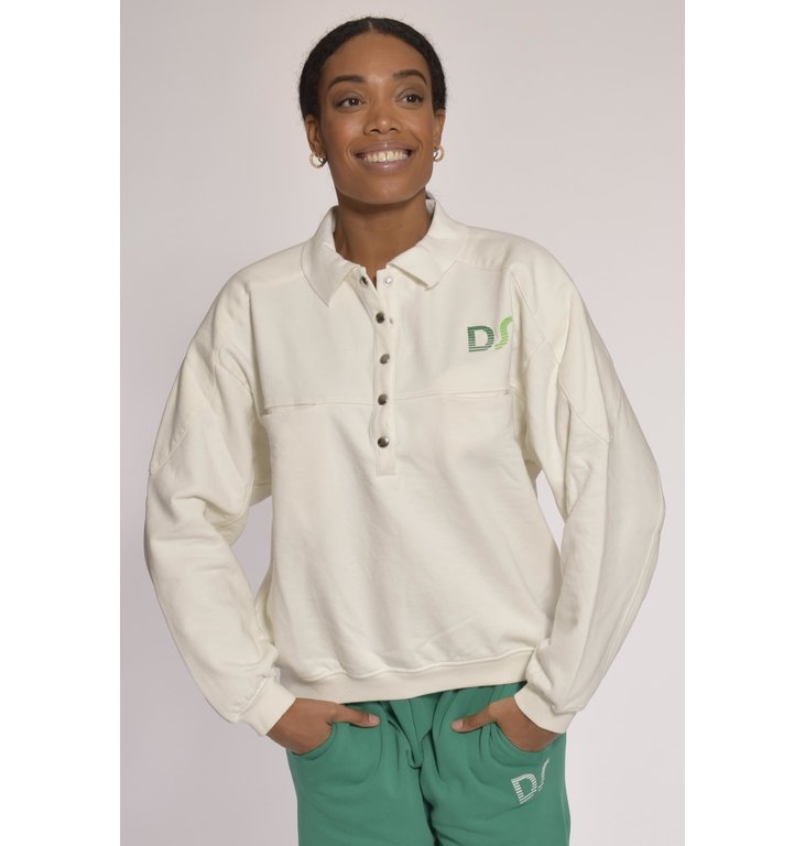 Dolly Sports Dolly Sports Off White Polo fleece sweater 3.22.141.11