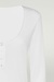 Wolford White Henley Top Long Sleeves