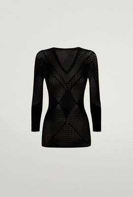 Wolford Romance Net Top Long Sleeves