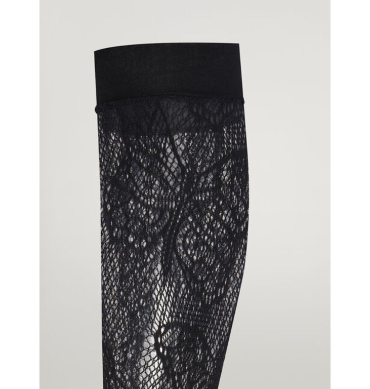 Wolford Wolford Black Butterfly Net Knee-Highs 31579