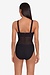 Lauren Ralph Lauren Black Ottoman Mesh One Piece