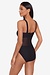 Lauren Ralph Lauren Black Ottoman Mesh One Piece