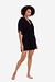 Lauren Ralph Lauren Black Crinkle Rayon Tunic