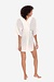 Lauren Ralph Lauren White Crinkle Rayon Tunic