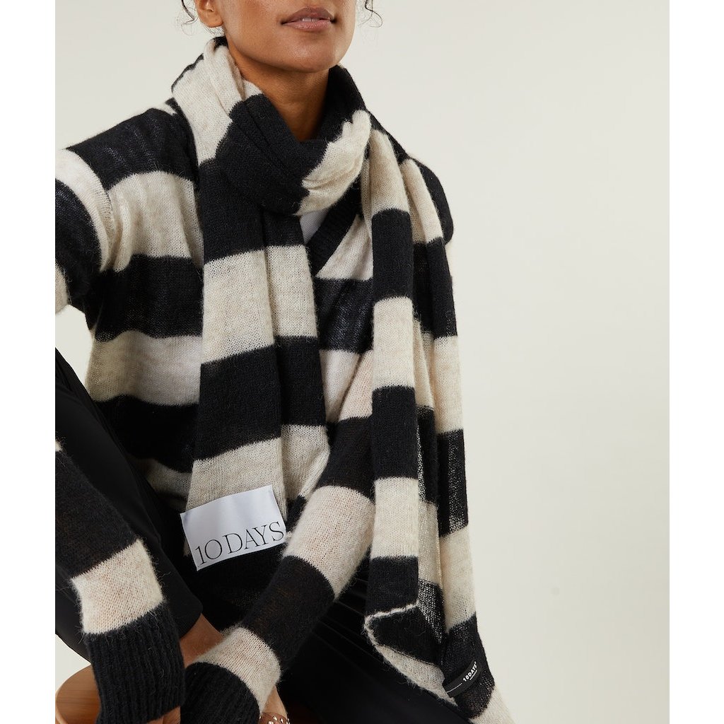 10Days Lila scarf knit stripe 20-915-3201