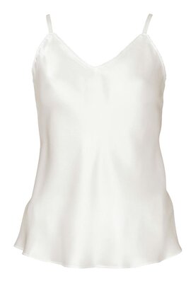 Lady Avenue Ivory Pure Silk Camisole