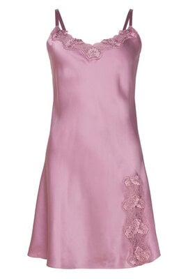 Lady Avenue Roze Pure Silk Slipdess