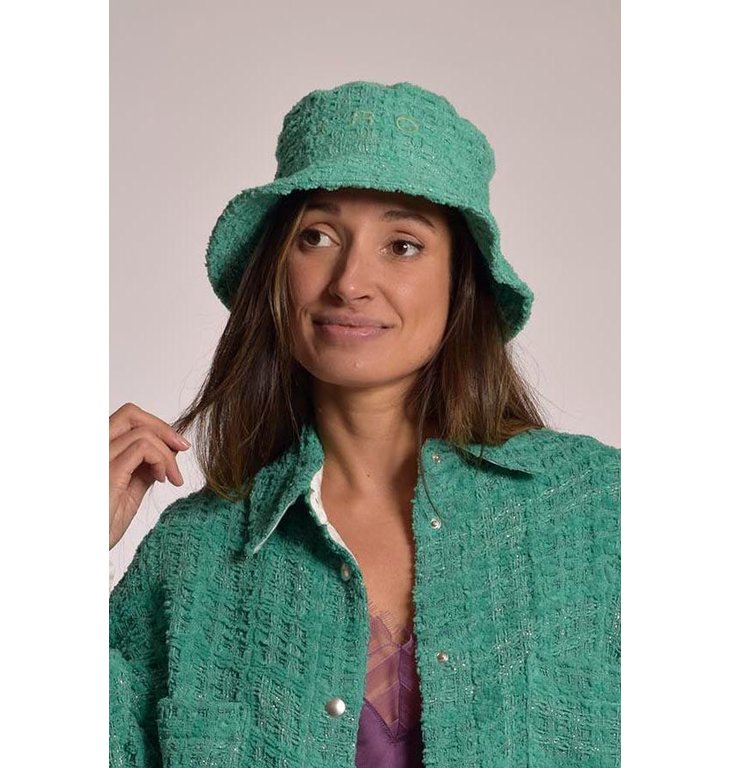IRO IRO Tweed green Hat Veneto tweet