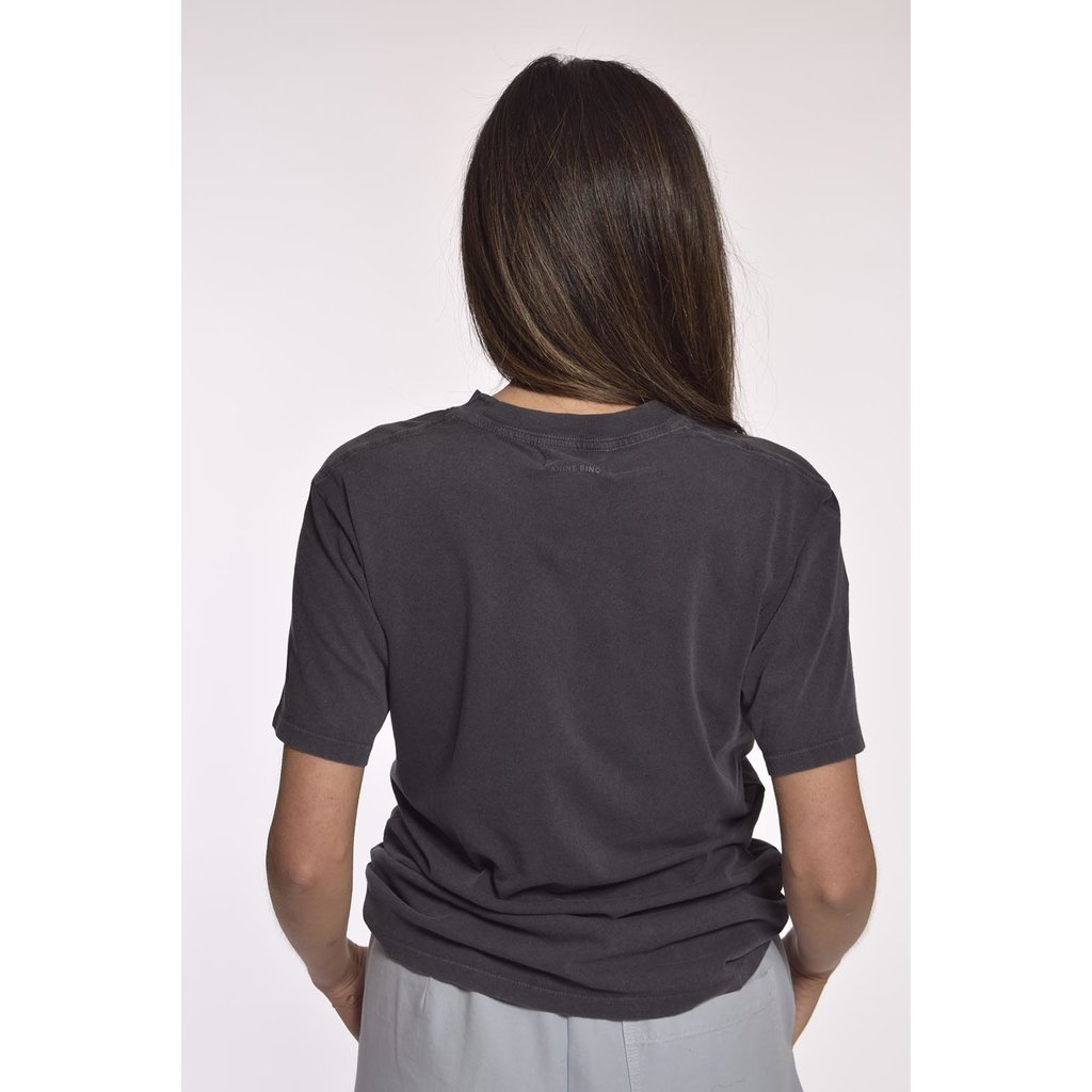 Anine Bing Washed Black Lili Tee Butterfly #A-08-2140-006C