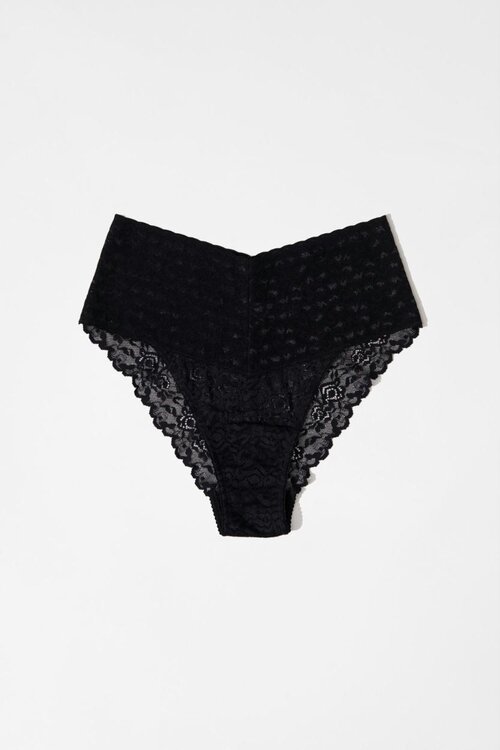 Lace Laboratory Black High Waist Brazillian Slip