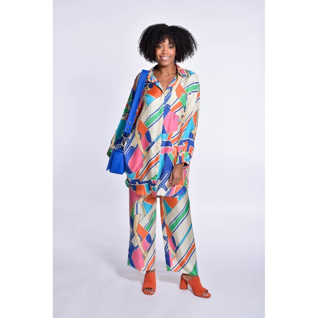 Be Parisian Print Zijde Blouse/dress Silk Blouse/Dress