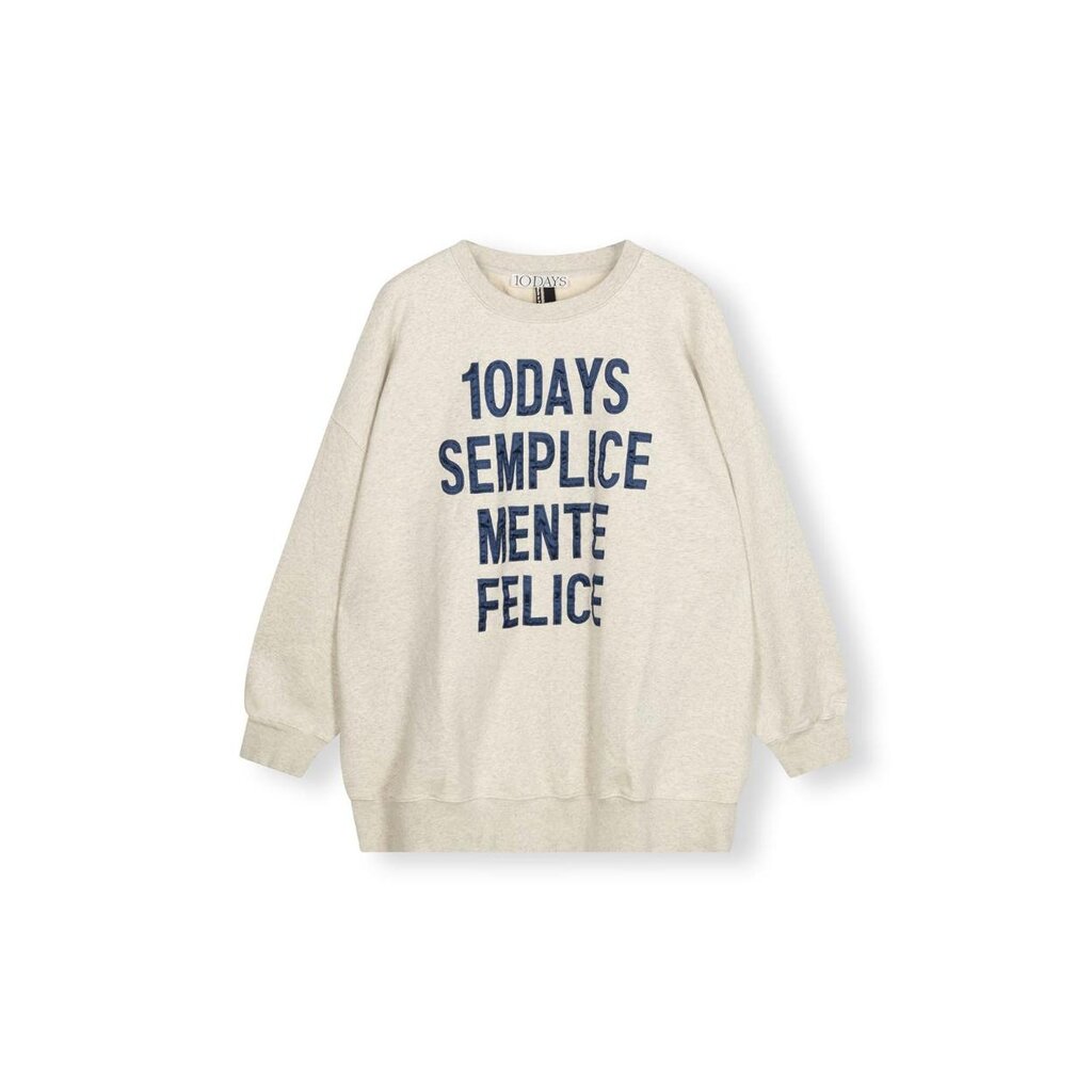 10Days Soft White Melee oversized statement sweater