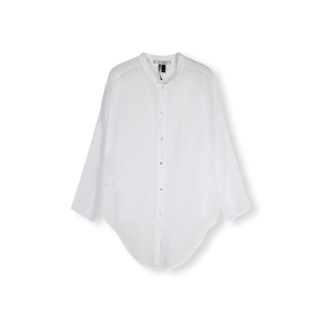 10Days White cropped knot blouse