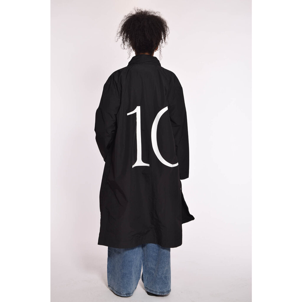 10Days Black nylon coat 10