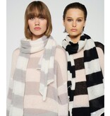 10Days Ecru/Black scarf knit stripe