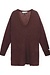 10Days Aubergine v-neck thin knit sweater