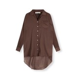 10Days Aubergine boxy blouse voile
