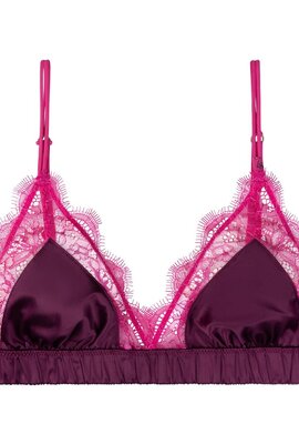 Love Stories Burgundy Love Lace Bra