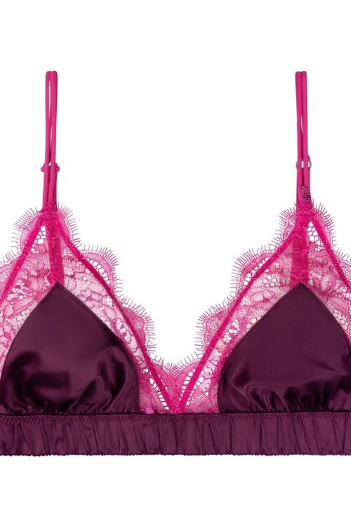 Love Stories Burgundy Love Lace Bra